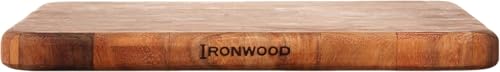 Image of Ironwood Oslo End Grain Square Utility Cutting Board, 12 Inch Square Acacia Wood Cutting Board