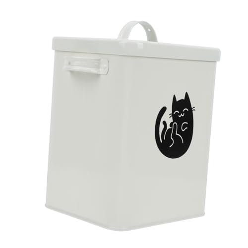 Happyyami 1 Juego Cubo De Almacenamiento De Comida Para Gatos Mascota Comida De Gato Tazón De Gato Alimentador De Rompecabezas De Gato Comedero Para Perros Cepillo Para Gatos Hojalata