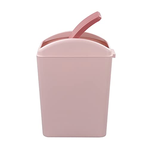Caneca de basura plástica rosa 4.5 gal rectangular miniatura 7