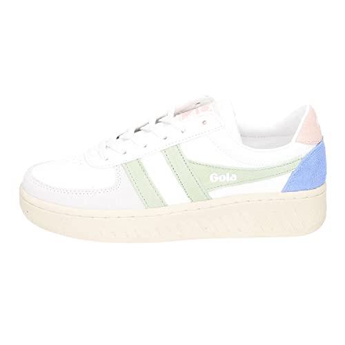 Image of Gola Women's Grandslam Trident White /Patina Green /Pearl Pink 5 Medium