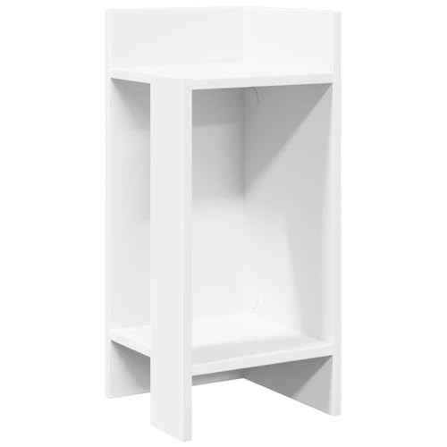 vidaXL Table d'appoint avec étagère Blanc 25,5x27x60 cm, Table d'extrémité, Table d'appoint de canapé, Table de Lampe, Table d'accent