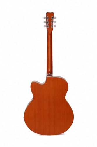 Image of KETOSTICS Acoustic Guitar combo KT-41C,41-inch Cutaway Truss Rod with padded bag,string set,belt and 5 plactrums,rosewood,copper Strings,for Beginners & Intermediate Players Musical Instrument (MAT)