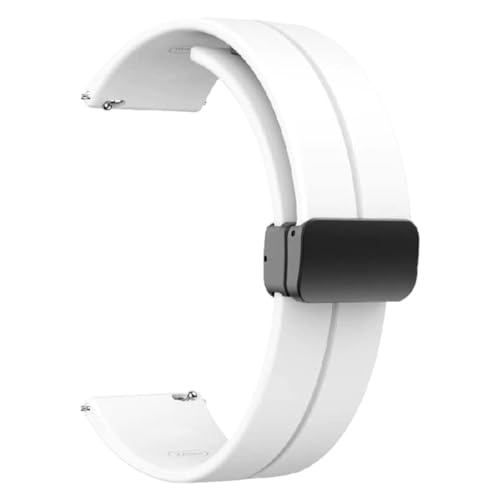 Image of LORENZ Silicone 22mm Replacement Watch Strap with Adjustable Magnetic Lock Feature