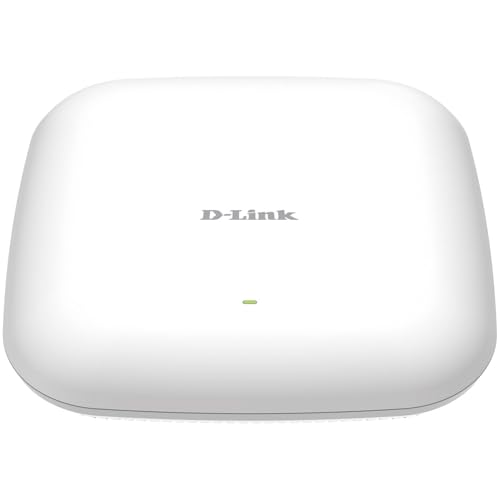 Image of D-Link PoE Access Point WiFi 6 AX1800 Wave 2 Dual Band Wireless Internet Network Compact Design Wall Ceiling Mountable WiFi AC AP (DAP-X2810), White