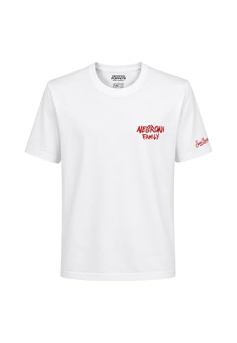 T-shirt en coton noir homme Saint Barth Mc2 manches courtes
