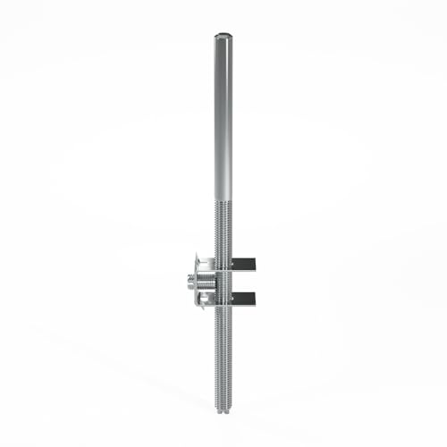 Ensamblaje de perno para puertas plegables Brixwell 1-165, gris, 5-1/2 pulgadas miniatura 1