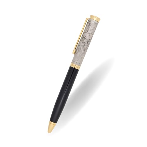 Image of Personalized Engraved Pen, Premium Metal Ball Pen with Blue Ink, Elegant Silver Finish, Smooth Writing Gift Pen for Office, Professionals, Corporate Gifting