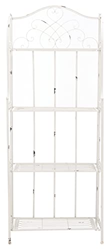 SAFAVIEH Amaris Antique White Wrought Iron Rack