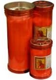Cereria Carlo Nappi Pope Giovanni Paolo II Grave Light, Refined Paraffin, Scented Essences, Red, 8 x 8 x 21 cm