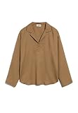 ARMEDANGELS CALINAA - Damen Bluse aus Tencel™ Lyocell M Smoky Almond Bluse Langarm V-Neck Oversize