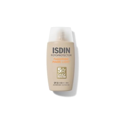 Fotoprotector ISDIN Fusion Water Color Light SPF 50, Protector Solar Facial con Color, Ligero e Hidratante, Cobertura Natural, Efecto Buena Cara, Disimula Imperfecciones, 50 ml