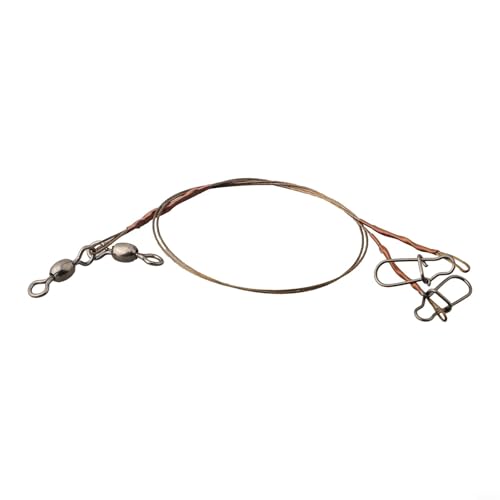 Fishing Leaders con Mosquetones y Giratorios, 2 piezas de Alambre de Acero miniatura 3