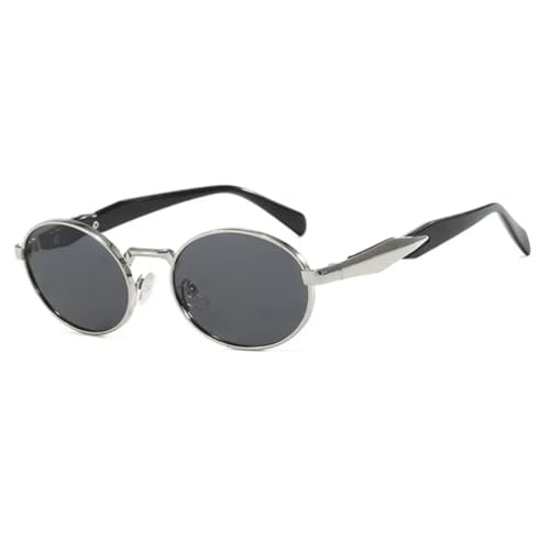 Lunettes de soleil rondes rétro métal léopard de qualité supérieure