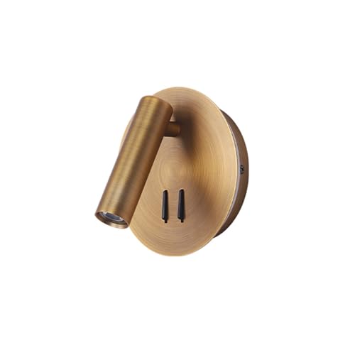 Lámpara de pared de lectura para mesita de noche, aplique de pared LED, luz de cabecera ajustable, rotación de 350° + 90°, apliques cableados, focos giratorios de pared para dormitorio, sala de estar