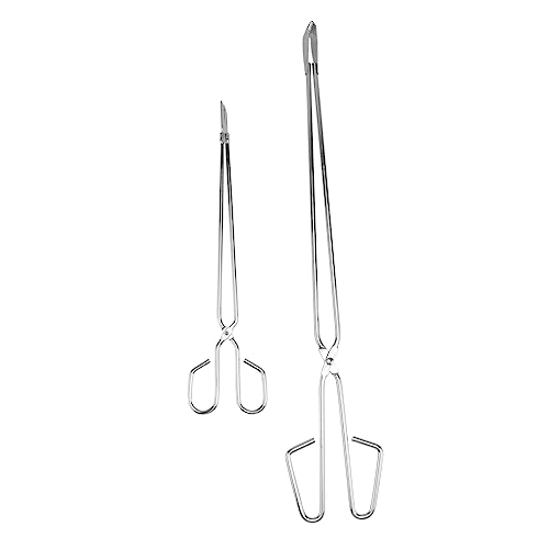 Generic 2pcs Heavy-duty Charcoal Tongs Bbq Tweezer for Outdoor Barbecue Extra for Handling Construction for Grilling and Cooking