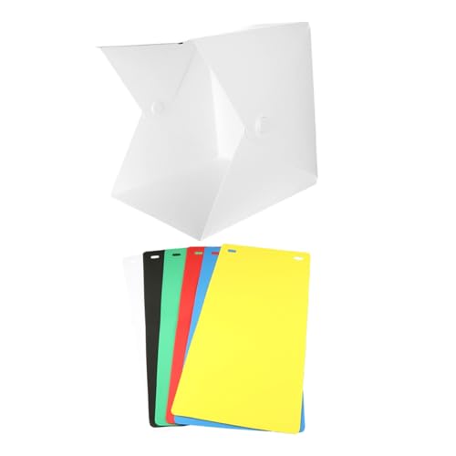 MOLUCKFU Mini Riflettore Fotografico Pieghevole LED 30 CM Doppia Illuminazione e 6 Pannelli Colorati per Sfondo Scatola Luminosa Portatile per Fotografia di Piccoli Oggetti e Prodotti