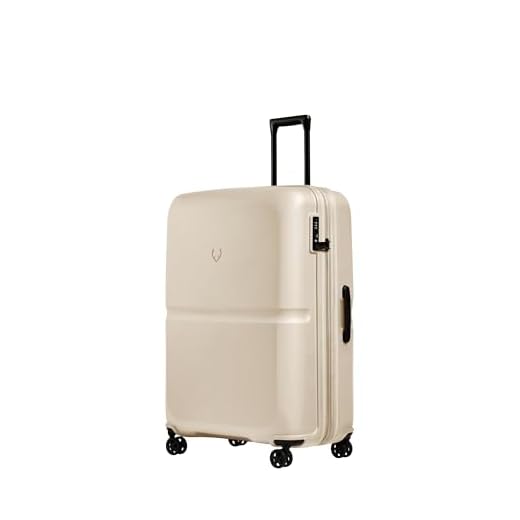 ANTLER - Single Stripe Hardside Luggage 32 Inch Large Suitcase - Durable, Lightweight & Expandable, 4 Spinner Wheels - Adjustable Handle, TSA Lock - Wheat Beige