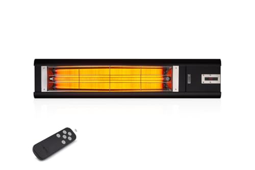 Veito Aero S - Calentador Calefactor por infrarrojos (2500 W, IP44, filamento de carbono, temporizador, para exteriores, montaje en pared/techo)