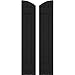 Ekena Millwork ARW101BE311X70BLH Americraft Three 2 Exterior Real Wood Joined Board-n-Batten Shutters w/Elliptical Top (Per Pair), 10 1/2"W x 70"H, Black