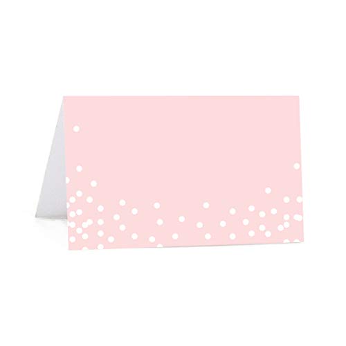 Andaz Press Pink Blush and Gray Pop Fizz Clink Wedding Collection, Printable Small Table Tent Place Cards, 20-Pack