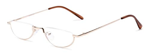 Readers The Lynwood Unisex Half Moon Half Frame 2.00 Gold