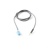 AUX-Audio-Eingangskabel für Blaupunkt Autoradio 8-Pin Mini-ISO auf 3,5 mm AUX-Kabel, 150 cm schwarzes Kabel für MP3-Player und mobile Geräte