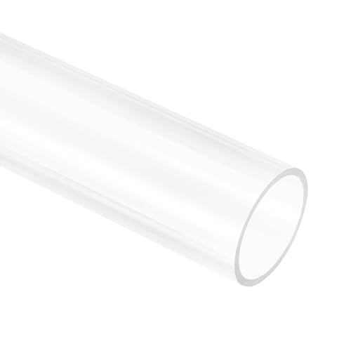 QUARKZMAN 30mm x 32mm x 250mm Länge PC Rohr Schlauch Platten, Starrer Polycarbonat Hose Kunststoffrohr Silikonschlauch für Niederdruckindustrie, Landwirtschaft und Chemikalien, Transparent