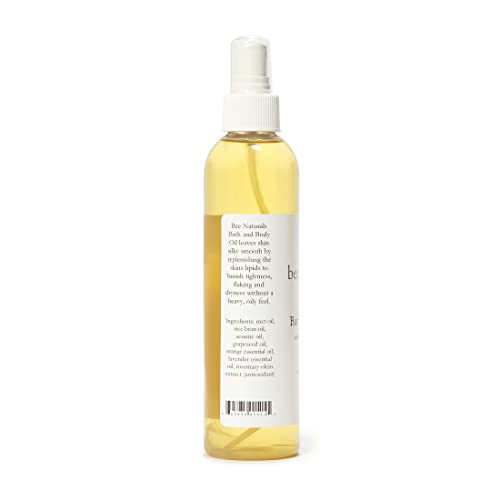 Best Bath & Body Oil - Now Available In Spray Bottle - Bee Naturals Scented Aroma Of Orange & Lavender Essential Oils - Soothing, Natural & Moisturizing Ingredients - Experience Soft, Silky & Smooth Skin - 8 Oz #TOP1