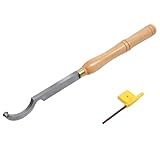 Mewutal Swan Neck Hollower Wood Woodturning Tool 16.54 Inches Carbide Bended Tipped Lathe Chisel Tool Bar with Ci3 12mm Round Carbide Insert Cutter for Carpenter DIY