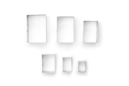 Fox Run Rectangle Cookie Cutters, 4 X 4 X 1 Inches, Metallic #TOP2