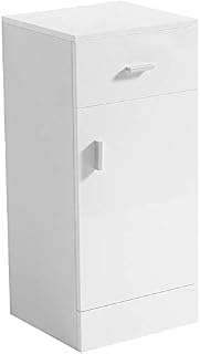 Aquariss Bathroom Toilet Gloss White Cupboard and Drawer Storage Furniture Unit 330mm