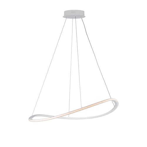 Suspension Raky blanche LED CCT d.70 cm pour illuminer le salon