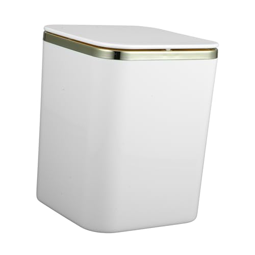Caneca de basura mini blanca Unomor para escritorio miniatura 1