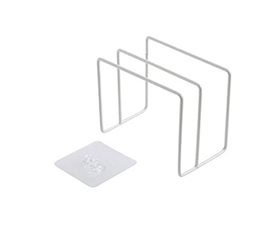 Rack Shelf Stand Multi Layer Space Saving Rostproof Cutting Board Practical Kitchen Organizer Pot Lid Holder Iron Art Home WF (Color : C White)