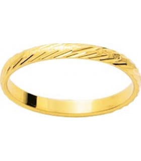 Alliance Fantaisie Yucca Or 18 carats le cadeau de mariage idéal en taille 50
