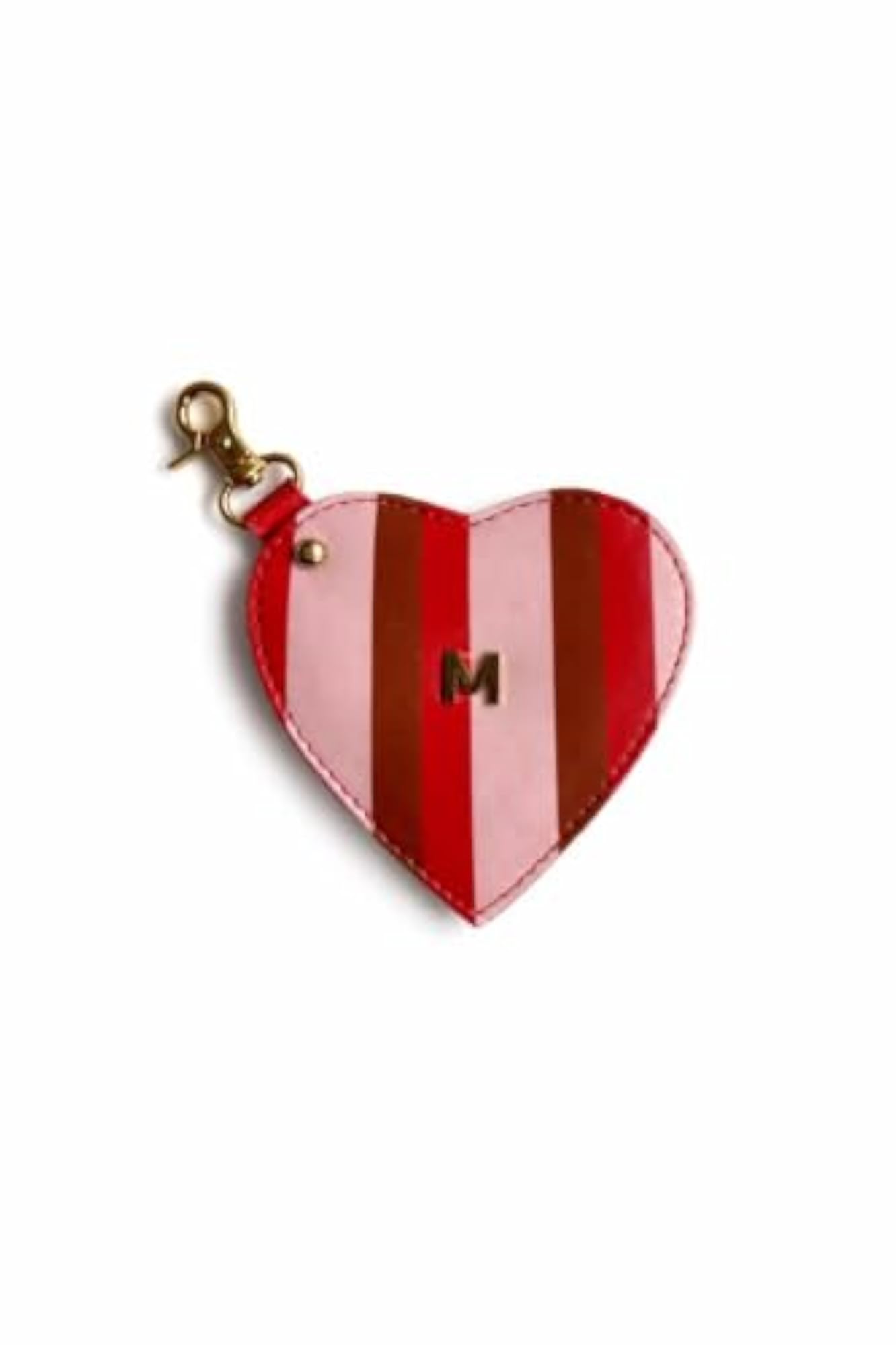 Multicolor Stripe Heart Mirror Bag Charm for Girls