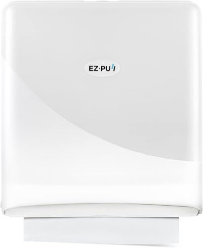 Image of EZbrnd Wall Mount SLIMFOLD Hand Towel Dispenser for Kitchen /Washroom /Office /RV /Airbnb, Pearl White, 3210-EZ