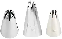 Kit 3 Bicos Para Confeitar, M Reto 1, M Flor 2, M Flor 1.