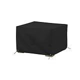 Covers & All Square Ottoman Cover, 12 Oz Cover Max UV Resistant and Waterproof Material with Drawstr