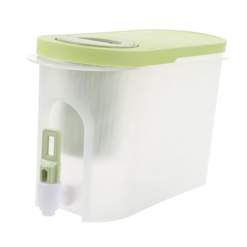 LOEFLIFA 冷蔵庫対応大容量冷水壺 水漏れ防止蛇口付き 耐熱飲料ピッチャー キッチン用 素材使用 北欧グリーン