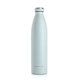 ✅ THERMOSFLASCHE MIT VAKUUMISOLIERUNG 12h heiß/24h kalt I Die Wasser-flasche verfügt über eine doppelwandige Vakuumisolierung und hält Getränke bis zu 12h heiß und 24h kalt. Perfekt für Kalt- und Heißgetränke unterwegs wie Kaffee, Cold Brew oder Tee.