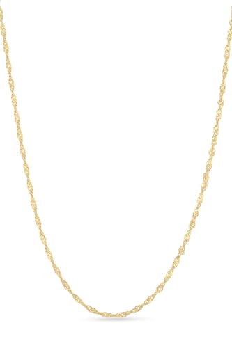 Chaîne Singapour acier inoxydable Einzelstück collier torsadé or 14 carats idée cadeau