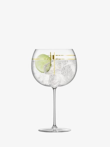 Set de 4 vasos balloon con decoración dorada 650 ml miniatura 3