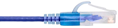 Image of Monoprice Cat6A 25ft Purple 10-Pk Patch Cable UTP 30AWG 10G Pure Bare Copper Snagless RJ45 SlimRun Series Ethernet Cable