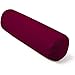 Present Mind Cojín Bolster de Yoga - Cojines Redondos Bolster (Diámetro 20 cm) - Color: Borgoña - Yoga Accesorios Hechos en la UE - Cojín de Suelo con Funda Lavable y 100% Natural