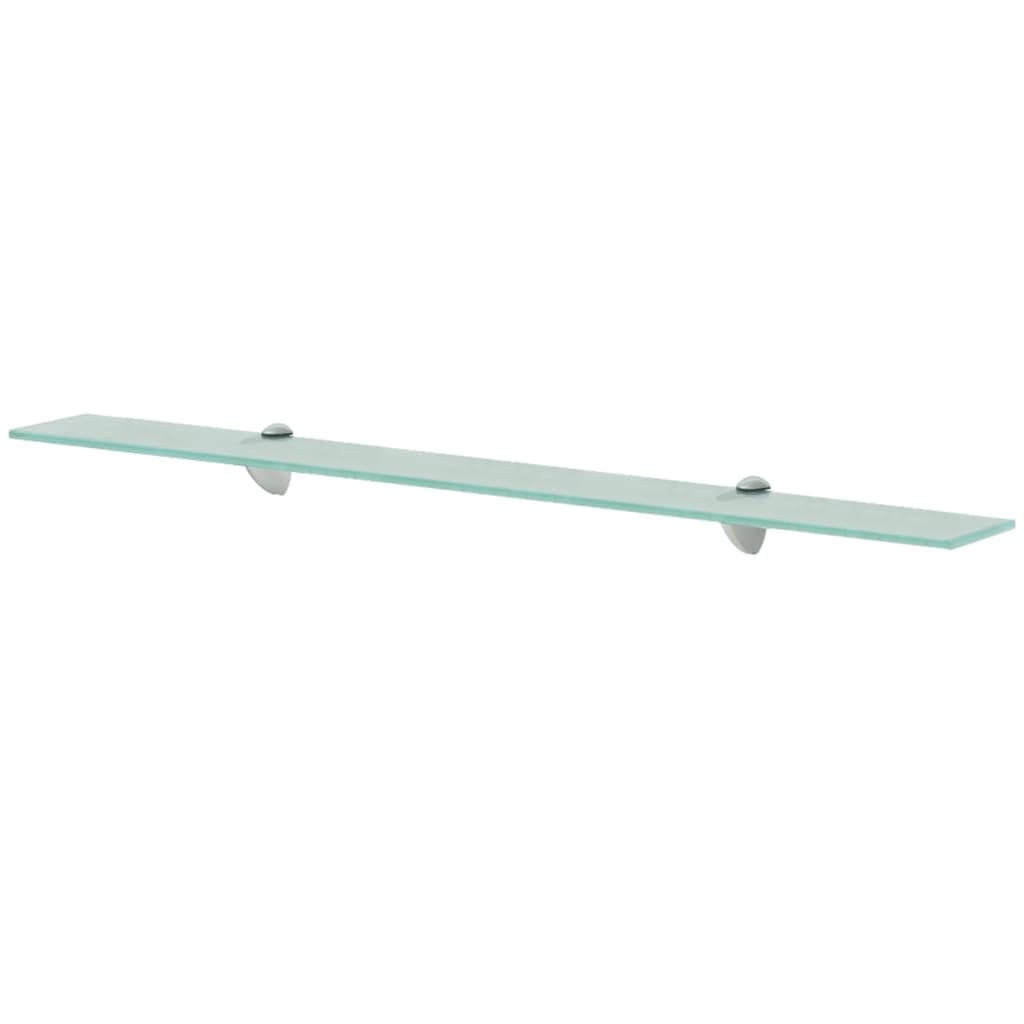 FIRBNUS Estantería de 90 x 10 x 0,8 cm para baño, flotante, para salón, baño, estante de pared, cristal de seguridad templado, aleación de zinc