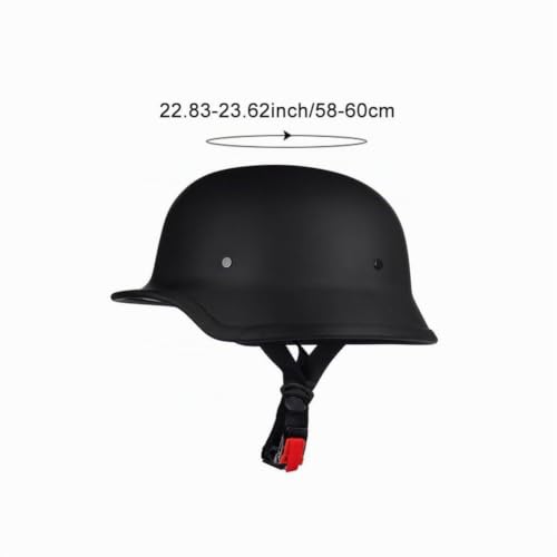 Casco alemán de motocicleta retro y media cara abierta para adultos con hebilla ajustable 4