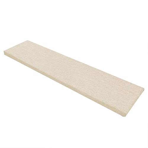Prettiee Almohadillas para sillas y Muebles, Almohadillas para Bancos con Fundas extraíbles para mesas de Comedor de Cocina, 140 x 30 x 5 cm, Beige