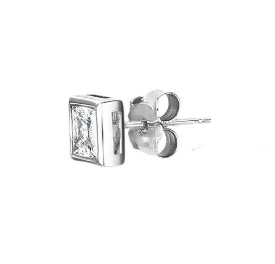 Single piece Trillium Jewels Silver Solitaire Earrings | 92.5 Purity Sterling Silver | Square Princess Brilliant Cubic Zirconia Studs In Bezel Setting For Elegant Look | For Men And Boys (SB-S04-S) (B0D6Z67VCC) Amazon Price History, Amazon Price Tracker