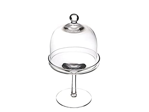 SWEET HOME Alzata con cupola in vetro trasparente per dolci e frutta cod.23143257A cm 27h diam.11,5 by Varotto & Co.